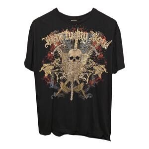 CH Apparel Sanctuary Soul Pullover Tshirt Mens Size XL Skull Swords Gothic Punk